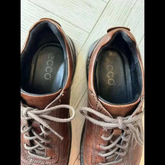 Ecco Men’s Shoes, Brown, Light Shock Lace Up, Leather, Oxford‎ Style EU Size 42