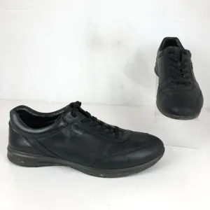 Ecco Men's Size 44 (10) Black GTX Gore-Tex Black Lace-Up Low Top Sneakers Shoes