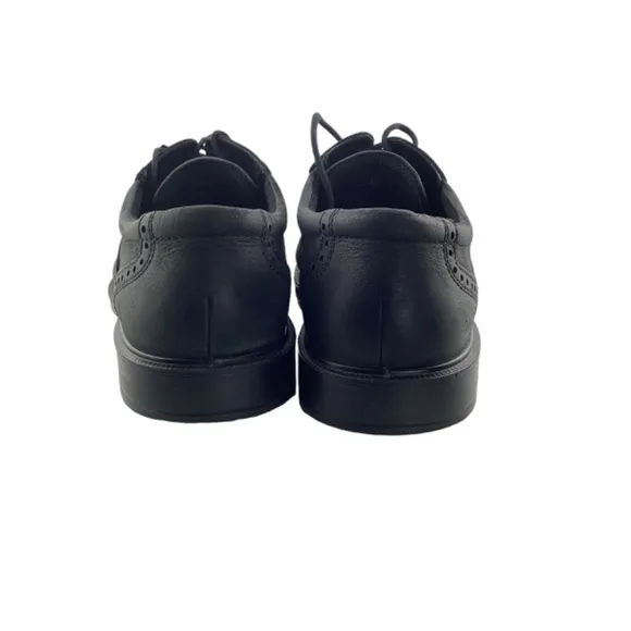 Ecco Men’s Soft Black Leather Wingtip‎ Dress Shoes Size 43 US 9 9.5