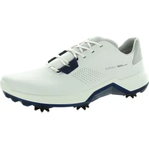 ECCO Mens White Comfort Insole Leather Golf Shoes New