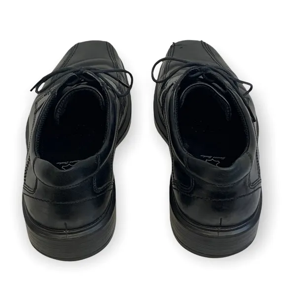 Ecco Oxford Black Leather Shock Point Lace Up Dress Shoes Size 46 EU/12 -12.5 US