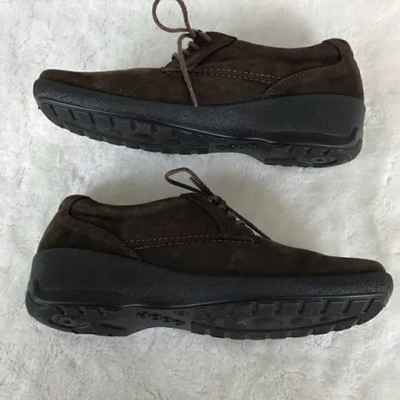 Ecco Oxford Lace Up Shoes Brown Size 38 or 7-7.5