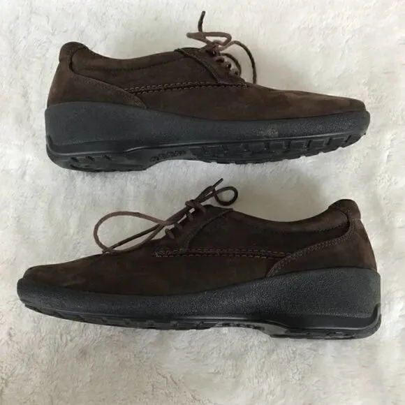 Ecco Oxford Lace Up Shoes Brown Size 38 or 7-7.5