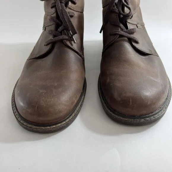 Ecco Shoes Mens 45 Brown High Top Ankle Boot Brown Leather Lace up  11