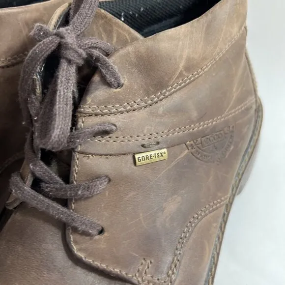 Ecco Shoes Mens 45 Brown High Top Ankle Boot Brown Leather Lace up  11