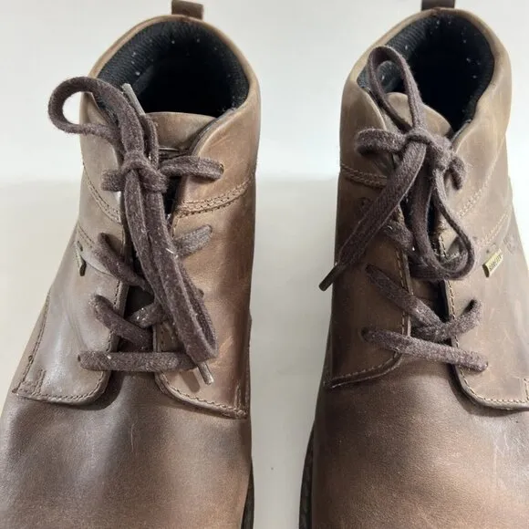Ecco Shoes Mens 45 Brown High Top Ankle Boot Brown Leather Lace up  11
