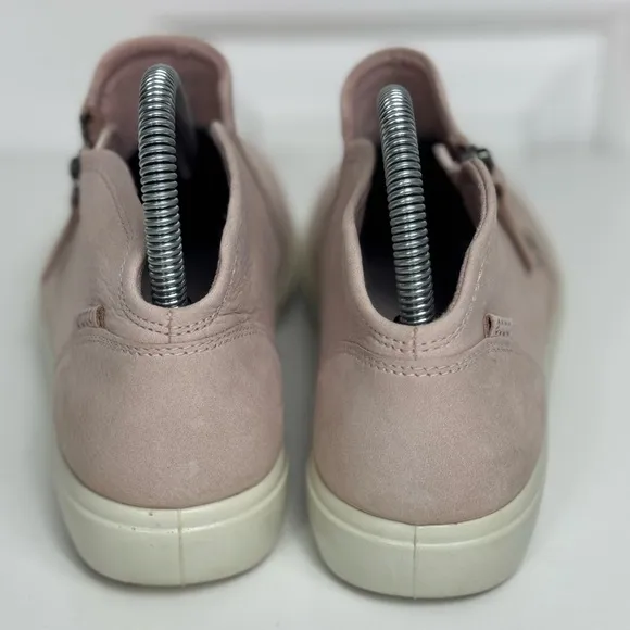 ECCO Soft 7 Womens Size EU 39 US‎ 8 Low Booties Zip Pink Leather High Top Shoes