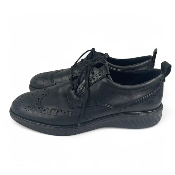 ECCO St.1 Hybrid Brogue Oxford Wing Tip Black Size 7 Brogue Leather Comfort