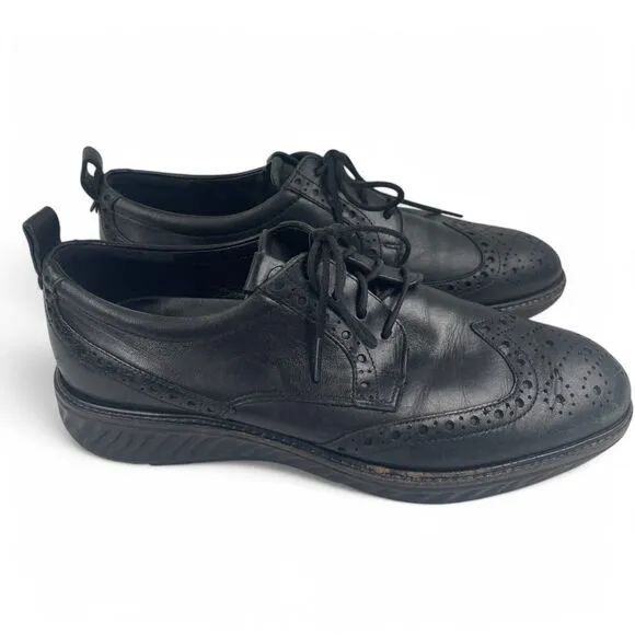 ECCO St.1 Hybrid Brogue Oxford Wing Tip Black Size 7 Brogue Leather Comfort