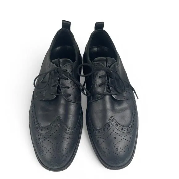 ECCO St.1 Hybrid Brogue Oxford Wing Tip Black Size 7 Brogue Leather Comfort