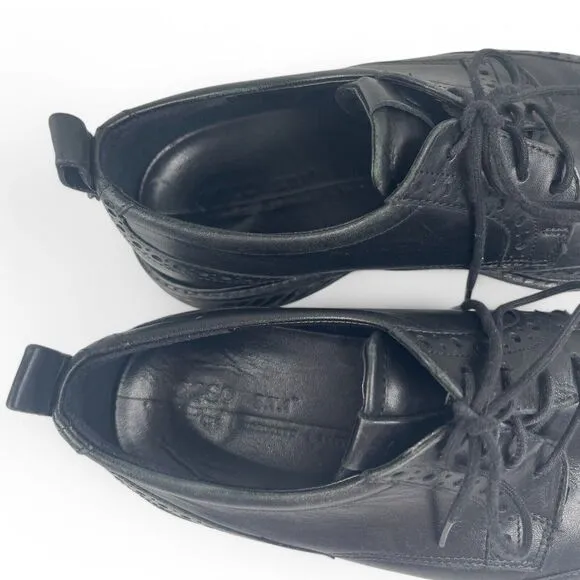 ECCO St.1 Hybrid Brogue Oxford Wing Tip Black Size 7 Brogue Leather Comfort