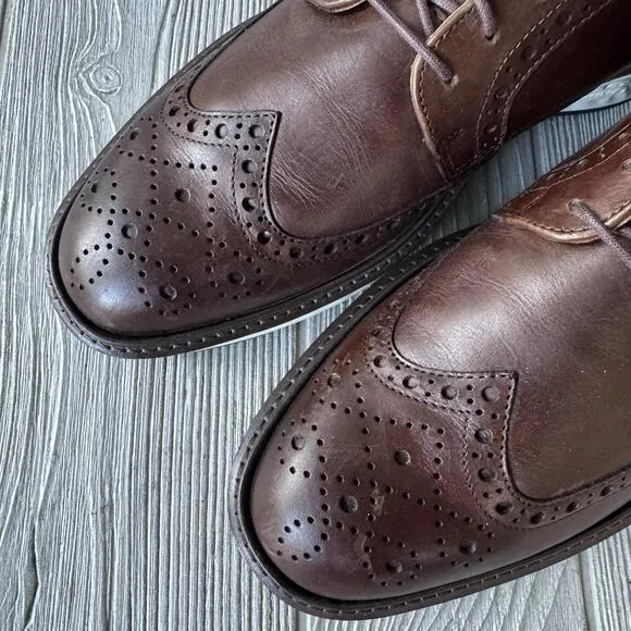 ECCO S.T.1 ST1 Hybrid Leather Oxfords Sneakers Lace-up Shoes Cognac Sz 42 US 8.5