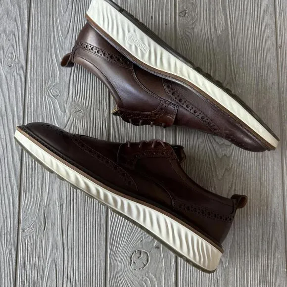ECCO S.T.1 ST1 Hybrid Leather Oxfords Sneakers Lace-up Shoes Cognac Sz 42 US 8.5