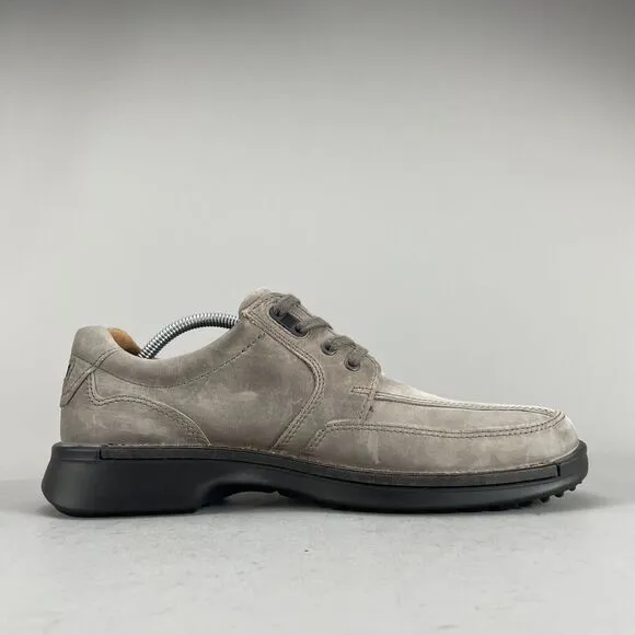 Ecco Stable Balance Men EU 45 US 11 Shock Point Suede Lace Up Loafer Casual Shoe