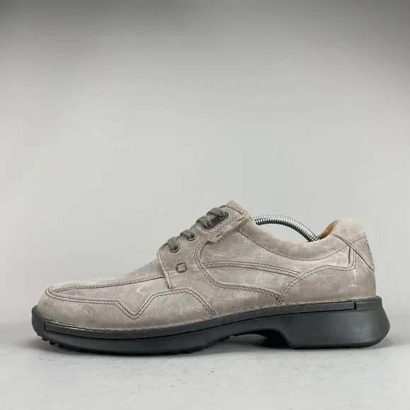 Ecco Stable Balance Men EU 45 US 11 Shock Point Suede Lace Up Loafer Casual Shoe