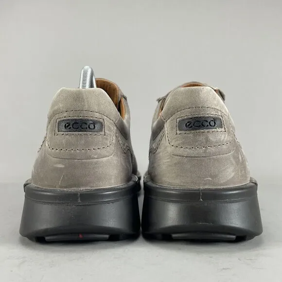 Ecco Stable Balance Men EU 45 US 11 Shock Point Suede Lace Up Loafer Casual Shoe