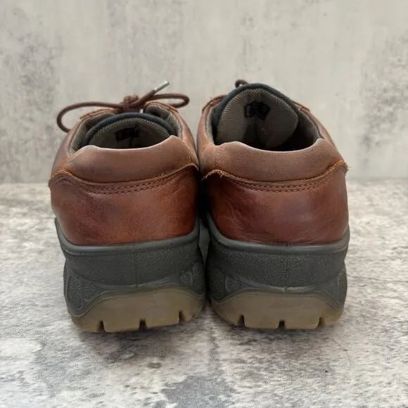 Ecco Track 25 Gore Tex Mens Shoes Size 12 Brown Leather Walking Casual Oxfords