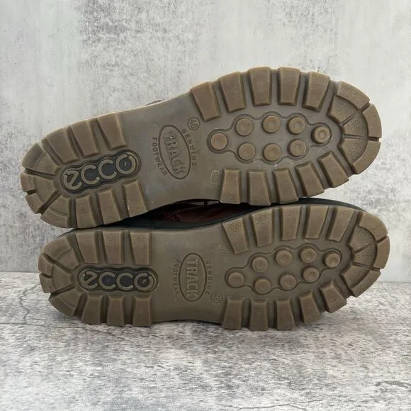 Ecco Track 25 Gore Tex Mens Shoes Size 12 Brown Leather Walking Casual Oxfords