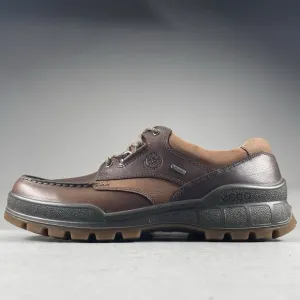 ECCO Track 25 Low Men EU 49 US 15 Gore-TEX Brown Leather Waterproof Hiking Shoes