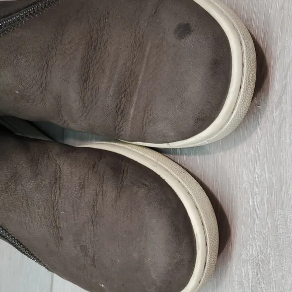 Eileen Fisher Bias Tumbled Nubuck High Top Leather Boots sneakers shoes sz 6.5