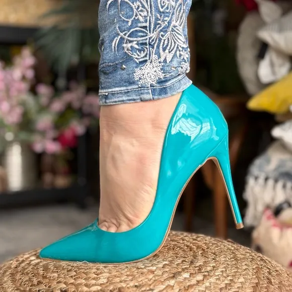 Elegant Blue High Heels stilettos pumps