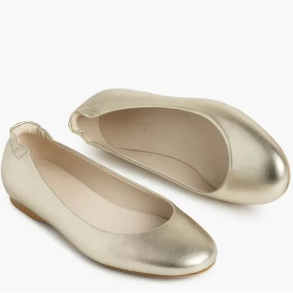 Elegant Gold Women's Ballet Flats