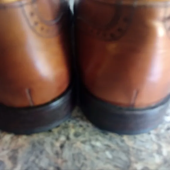 Ermemegildo Zegna Men's Brown Captoe Laceup Shoes Size 10.5