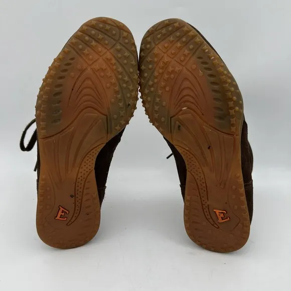 Everlast 1910 High Top Boxing Shoes Men's Size 7 Brown With Orange