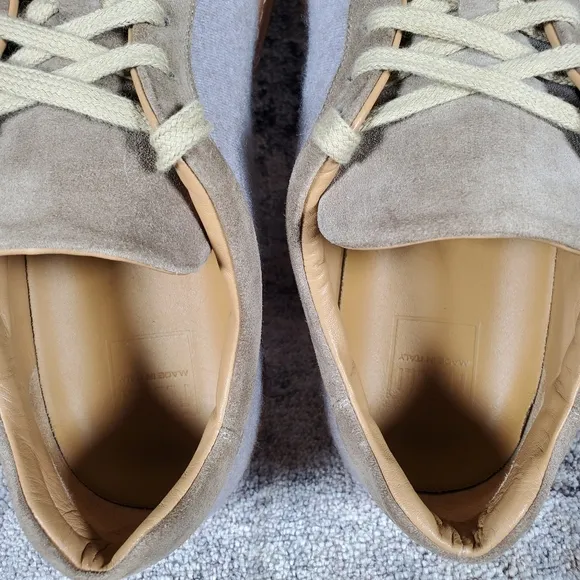 Fedeli Men's Low Top Cashmere Sneacker Brown Grey Suede Size 42/9