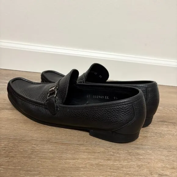 Ferragamo Black Men's  Desio Loafer Shoes Size 91/2