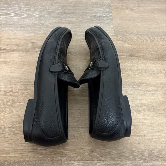 Ferragamo Black Men's  Desio Loafer Shoes Size 91/2