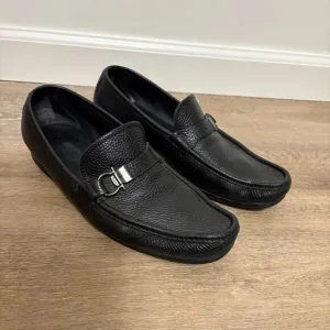 Ferragamo Black Men's  Desio Loafer Shoes Size 91/2