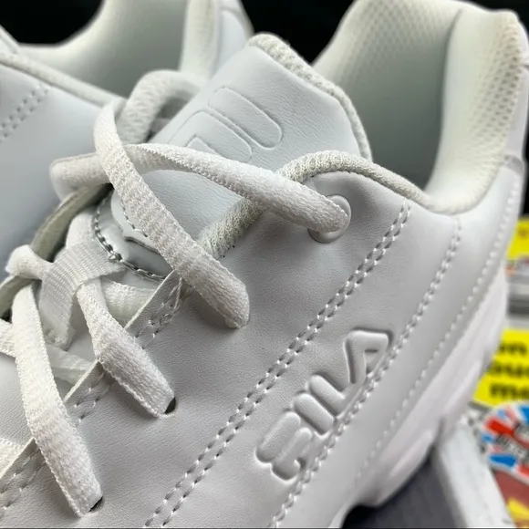 Fila Fulcrum All White Runners Size 10 Mens