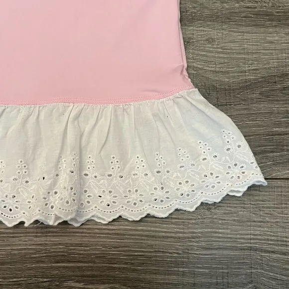 Fila Girls Tennis Outfit Pink Top Skort Set size XXS 3-4 White Lace