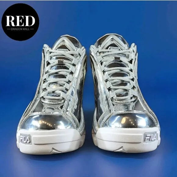 Fila Grant Hill 2 Metallic 1BM01760-050 Silver Basketball Shoes - Men's Size 9.5