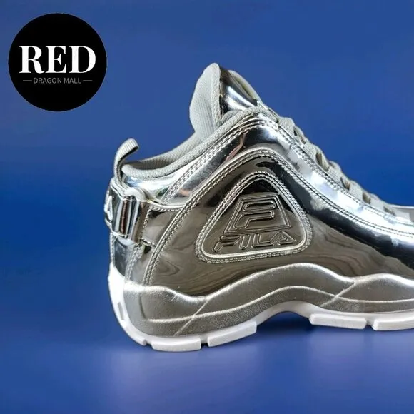 Fila Grant Hill 2 Metallic 1BM01760-050 Silver Basketball Shoes - Men's Size 9.5