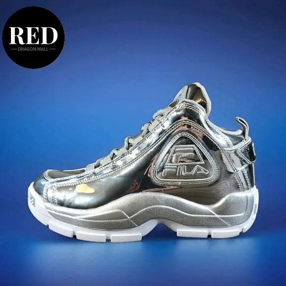 Fila Grant Hill 2 Metallic 1BM01760-050 Silver Basketball Shoes - Men's Size 9.5