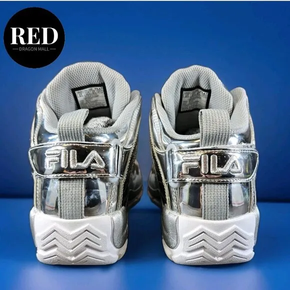 Fila Grant Hill 2 Metallic 1BM01760-050 Silver Basketball Shoes - Men's Size 9.5