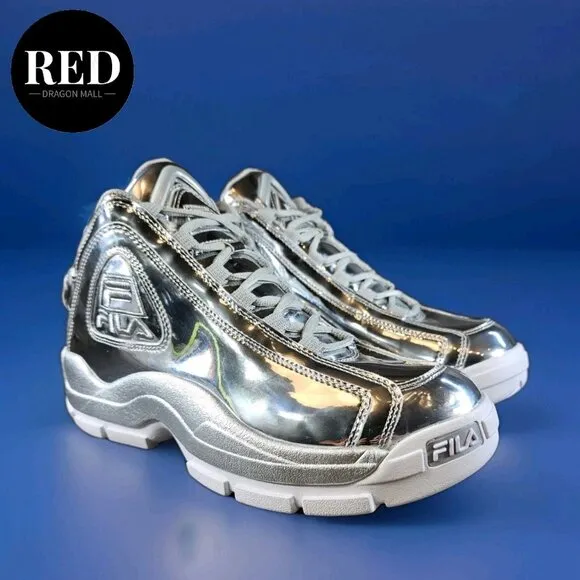 Fila Grant Hill 2 Metallic 1BM01760-050 Silver Basketball Shoes - Men's Size 9.5