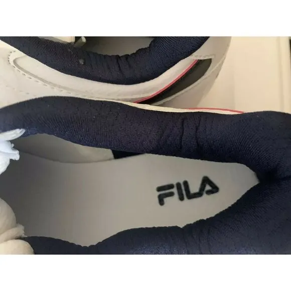 Fila Men's Sz 8 A-Low White Red‎ White Blue Sneakers Shoes