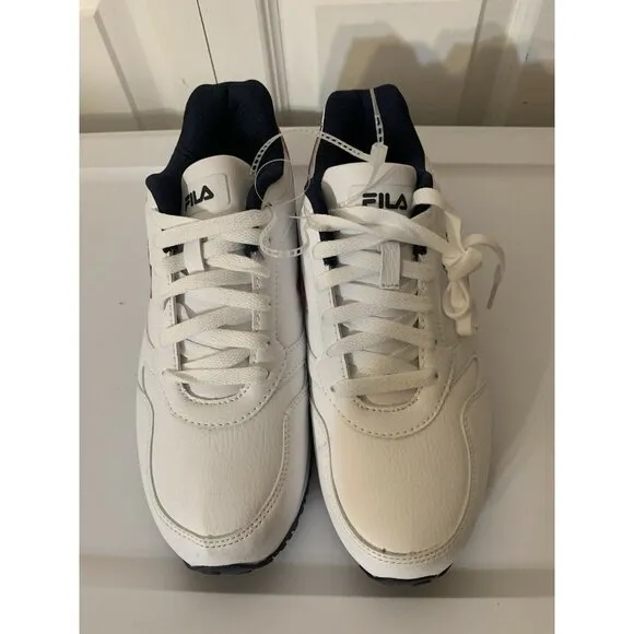 Fila Men's Sz 8 A-Low White Red‎ White Blue Sneakers Shoes