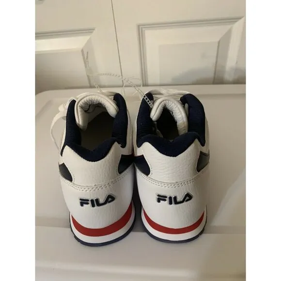 Fila Men's Sz 8 A-Low White Red‎ White Blue Sneakers Shoes