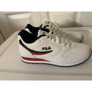 Fila Men's Sz 8 A-Low White Red‎ White Blue Sneakers Shoes