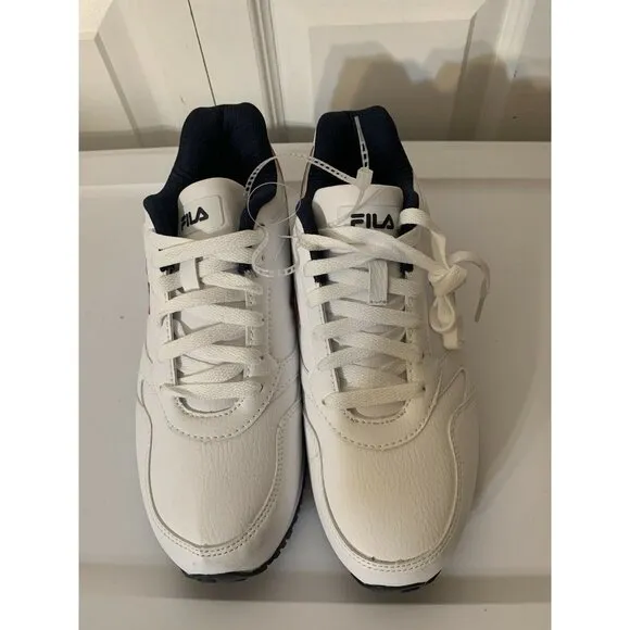 Fila Men's Sz 8 A-Low White Red‎ White Blue Sneakers Shoes