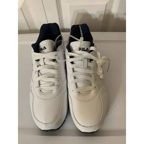 Fila Men's Sz 8 A-Low White Red‎ White Blue Sneakers Shoes