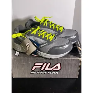 Fila Womens Meiera 2 Slip Resistant Composite Toe Memory Foam Grey/Green Sz 9