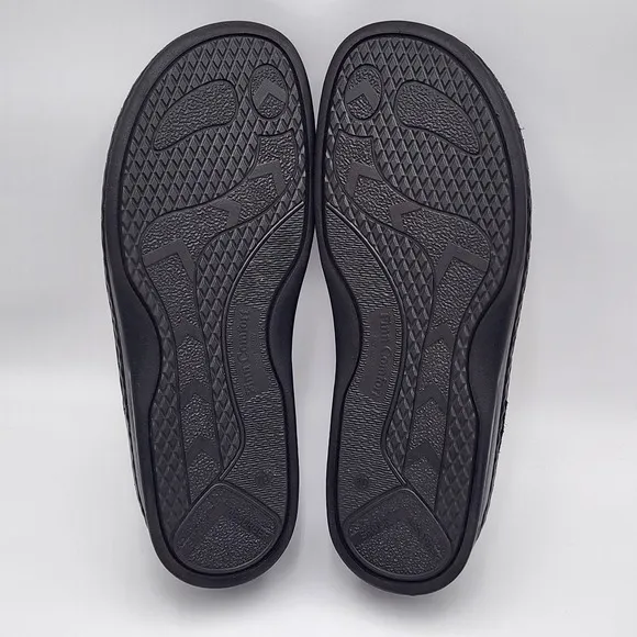Finn Comfort Men's Metz Black Leather Shoes - Size 10 W Lace Up Logo