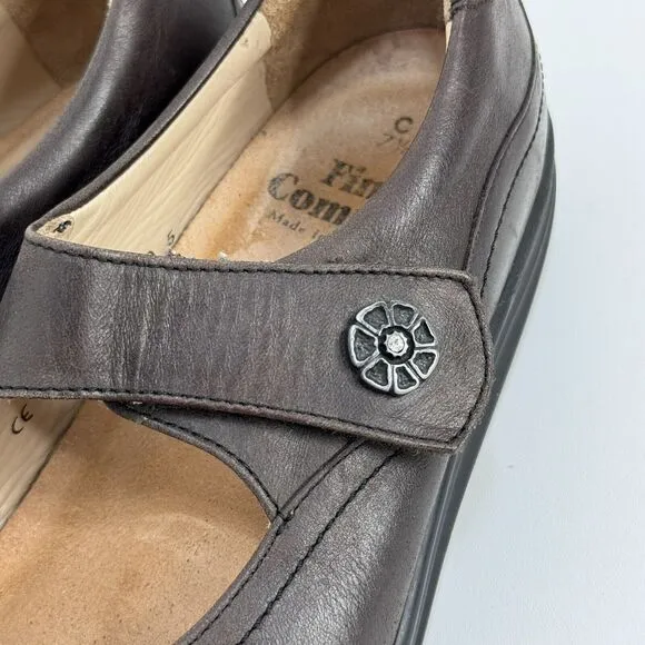 Finn Comfort Shoes Women US 7.5 Salo Mary Jane Brown Leather Casual Comfort