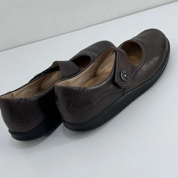 Finn Comfort Shoes Women US 7.5 Salo Mary Jane Brown Leather Casual Comfort
