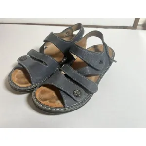 Finn Comfort Shoes Womens US 5.5 EU 36 Blue Gray Gomera Leather Sandals